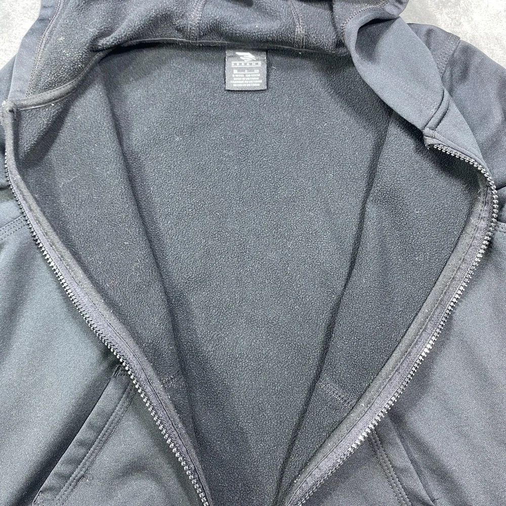Nike Therma Fit Hoodie Youth Small 8-10 Black Fleece Lined Sweatshirt Full Zip